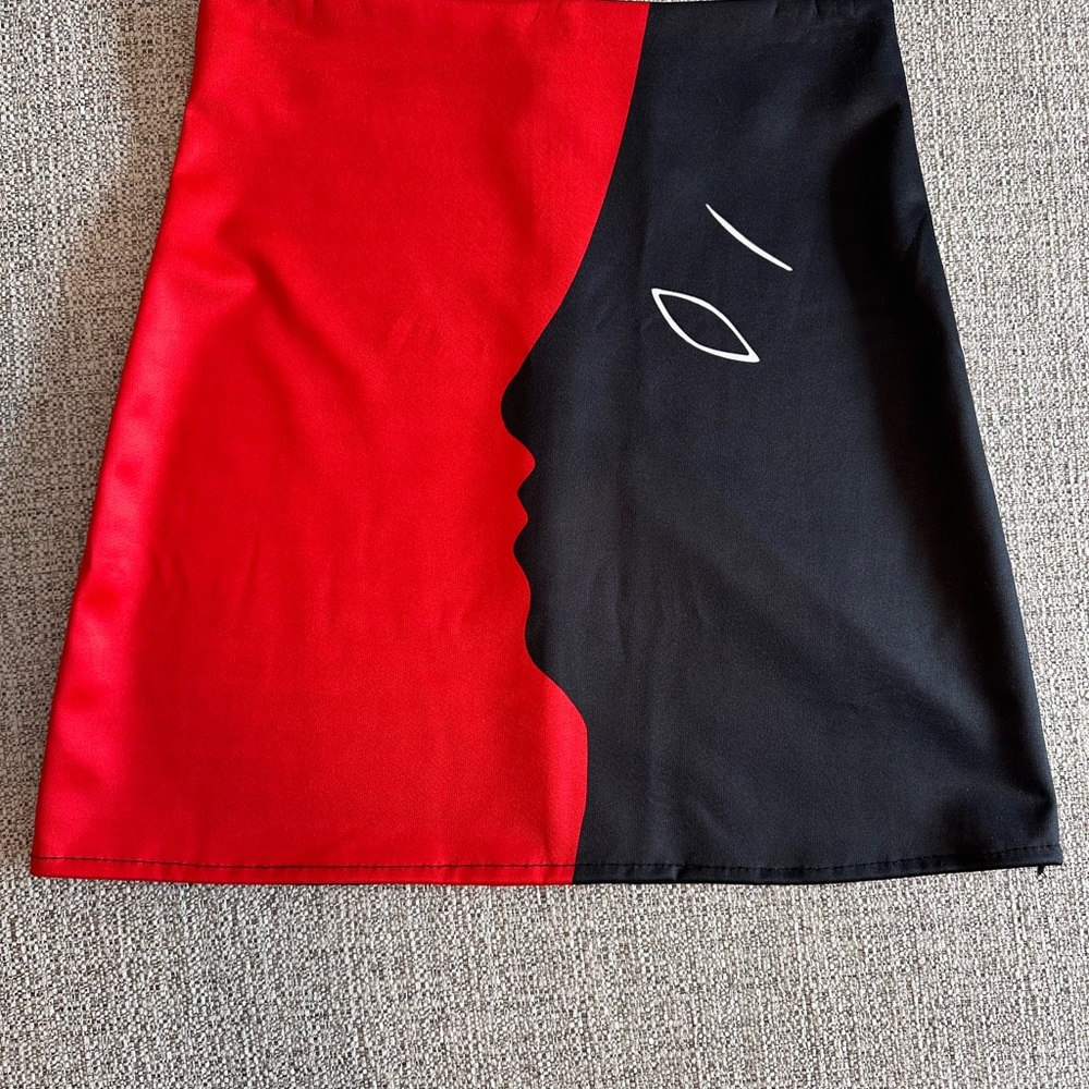 Red and Black Women's Skirt